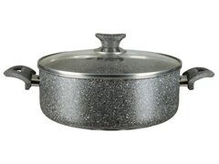 Oala din aluminiu cu invelis din granit Hausberg HB-H 423, 22 cm, Gri